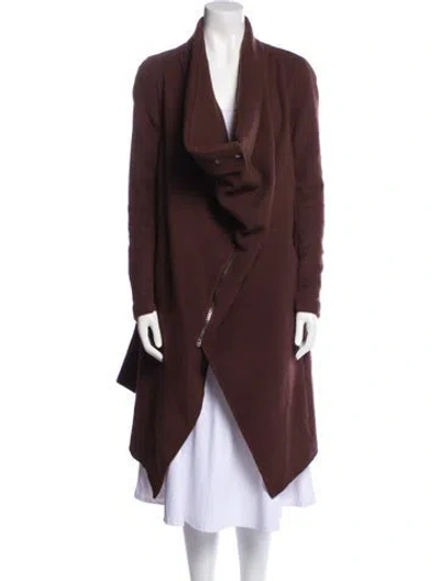 Pre-owned Rick Owens Cashmere Coat In Brown