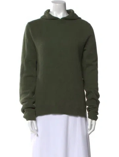 Pre-owned Rick Owens Cashmere Cowl Neck Sweater In Green