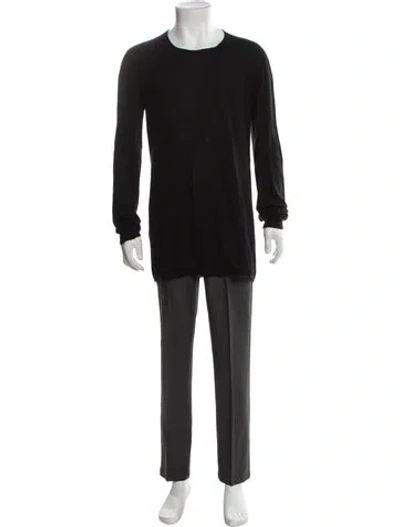 Pre-owned Rick Owens Cashmere Crew Neck Pullover In Black