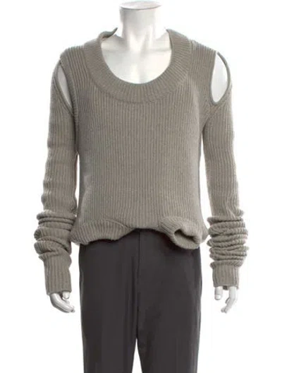 Pre-owned Rick Owens Cashmere Crew Neck Pullover In Neutral