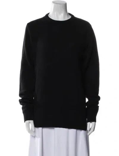 Pre-owned Rick Owens Cashmere Crew Neck Sweater In Black