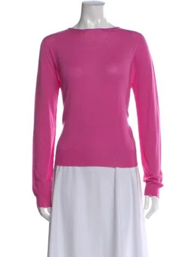 Pre-owned Rick Owens Cashmere Crew Neck Sweater In Pink