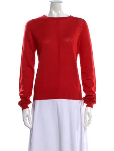 Pre-owned Rick Owens Cashmere Crew Neck Sweater In Red