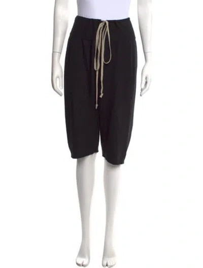 Pre-owned Rick Owens Cashmere Knee-length Shorts In Black