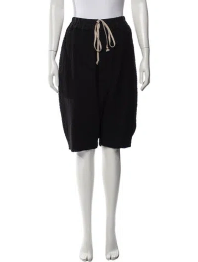 Pre-owned Rick Owens Cashmere Knee-length Shorts In Black