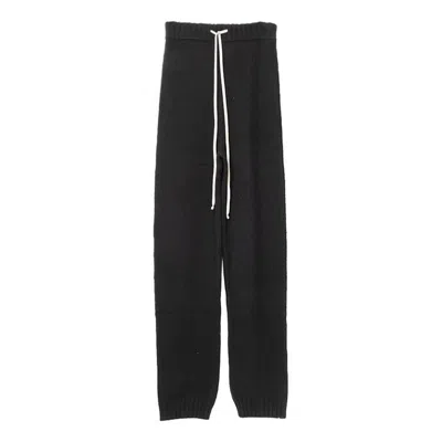 Rick Owens Cashmere Knit Trousers In Black