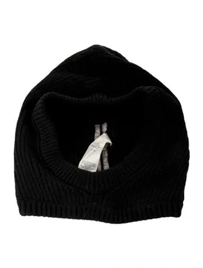Pre-owned Rick Owens Cashmere Knitted Hood. In Black