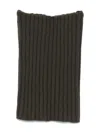 Rick Owens Ribbed-knit Rectangular Scarf In Green