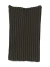 Rick Owens Ribbed-knit Rectangular Scarf In Green