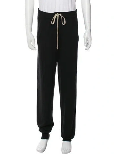 Pre-owned Rick Owens Cashmere Lounge Bottoms In Black