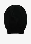 Rick Owens Cashmere Medium Beanie In Black