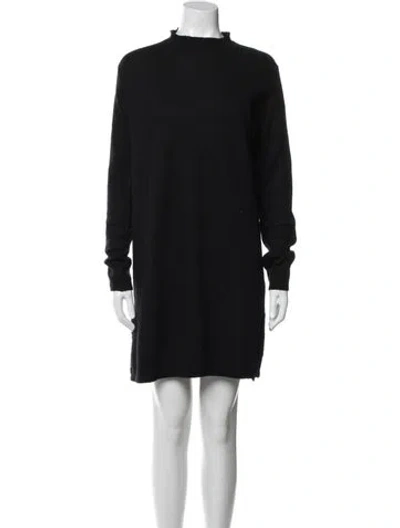 Pre-owned Rick Owens Cashmere Mini Dress In Black