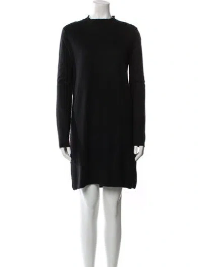 Pre-owned Rick Owens Cashmere Mini Dress In Black
