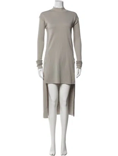Pre-owned Rick Owens Cashmere Mini Dress In Neutrals