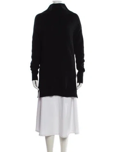 Pre-owned Rick Owens Cashmere Mock Neck Sweater In Black