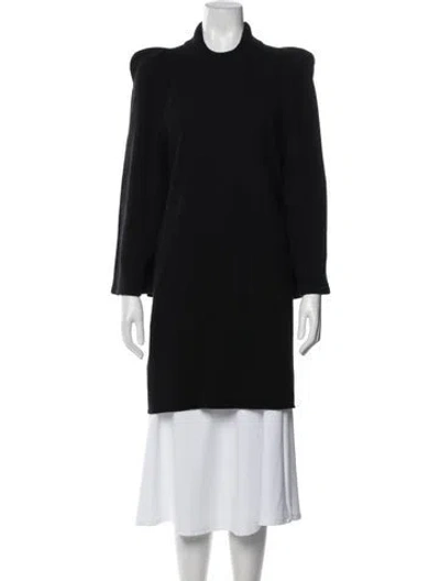 Pre-owned Rick Owens Cashmere Mock Neck Sweater In Black