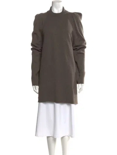Pre-owned Rick Owens Cashmere Mock Neck Sweater In Brown
