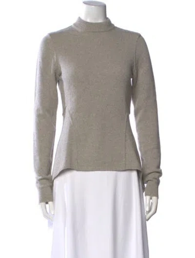 Pre-owned Rick Owens Cashmere Mock Neck Sweater In Grey