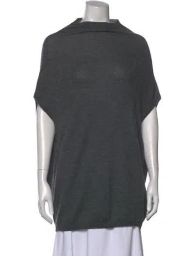Pre-owned Rick Owens Cashmere Mock Neck Sweater W/ Tags In Gray