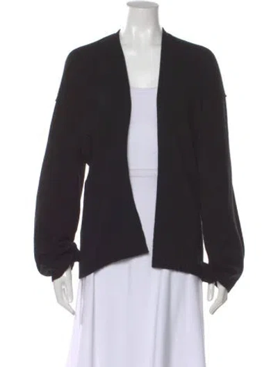 Pre-owned Rick Owens Cashmere Open Front Sweater In Black