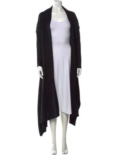 Pre-owned Rick Owens Cashmere Open Front Sweater In Black