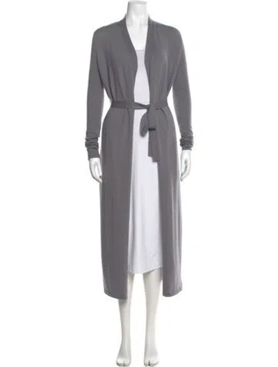 Pre-owned Rick Owens Cashmere Open Front Sweater In Gray