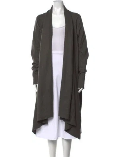 Pre-owned Rick Owens Cashmere Open Front Sweater In Grey