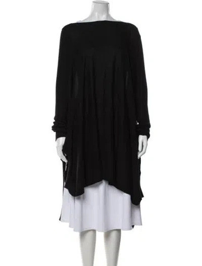 Pre-owned Rick Owens Cashmere Scoop Neck Sweater In Black