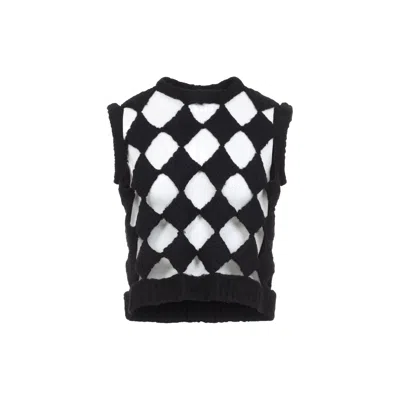 Rick Owens Sarutanya Openknit Tank Top In Black