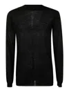 Rick Owens Dark Olive Oversized Level Sweater In Black