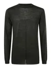 Rick Owens Oversized Lightweight Knit Crewneck Sweater In Green
