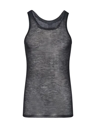 Rick Owens Cashmere Tank Top In Black