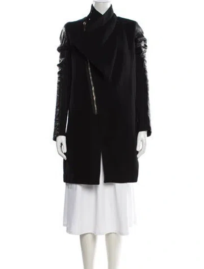 Pre-owned Rick Owens Cashmere Trench Coat In Black