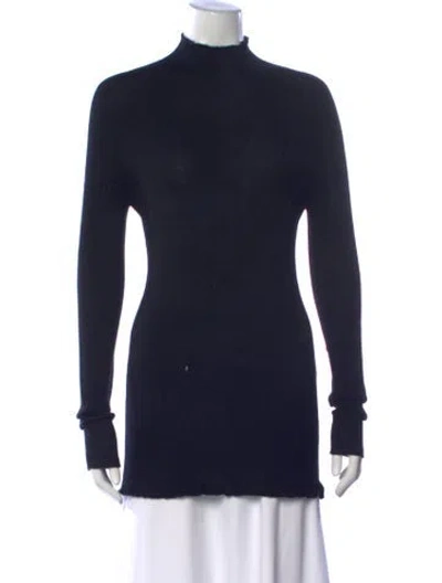 Pre-owned Rick Owens Cashmere Turtleneck Sweater In Blue