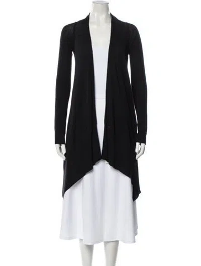 Pre-owned Rick Owens Cashmere V-neck Sweater In Black