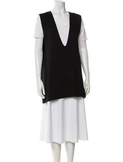 Pre-owned Rick Owens Cashmere V-neck Sweater In Black