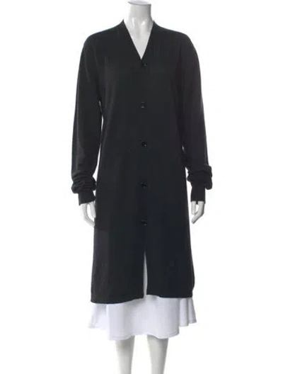 Pre-owned Rick Owens Cashmere V-neck Sweater In Black