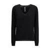 Rick Owens Black Hollywood V Neck Pull Sweater