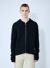 Rick Owens Cashmere Zip-up Sweater In Black