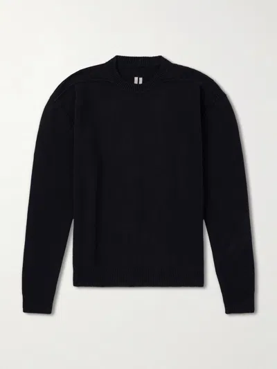 Rick Owens Cashmere-blend Knitted Sweater In Black