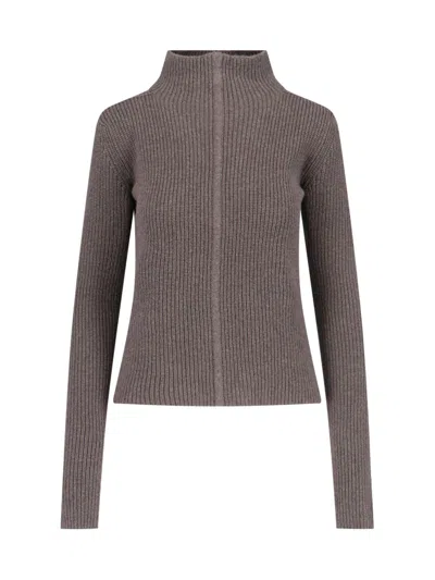Rick Owens Cashmere-wool Crewneck Sweater In Brown