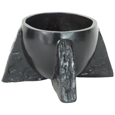 Pre-owned Rick Owens Cast Bronze Coupe Vase Black Patina