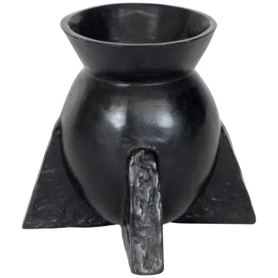 Pre-owned Rick Owens Cast Bronze Evase Vase Black Patina