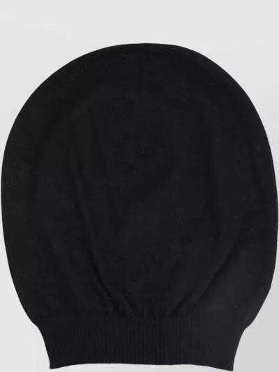 Rick Owens Casual Knitted Lightweight Soft Stretch Hat In Black