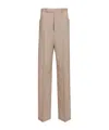 Rick Owens Silk Charmeuse Trousers Jackets Beige In Neutral
