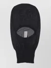 Rick Owens Cut-out Front Cashmere Balaclava With Raw Edges