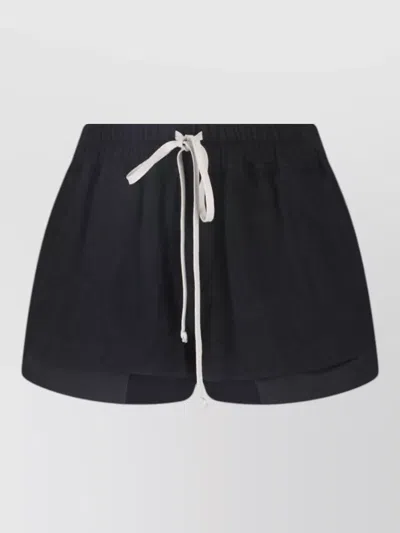 Rick Owens Casual Shorts Lightweight Fabric Side Slits In Black