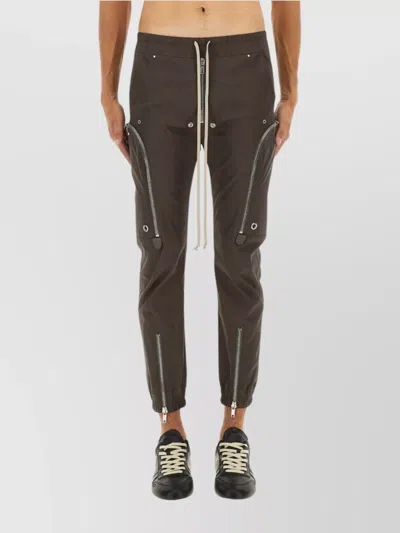 Rick Owens Casual Trousers With Drawstring And Pockets In Brown