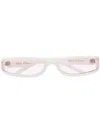 Rick Owens Fog Rectangle-frame Acetate Sunglasses In Pink