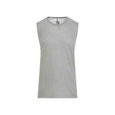 Rick Owens Celandon Green Basic Sleeveless T T-shirt In Grey